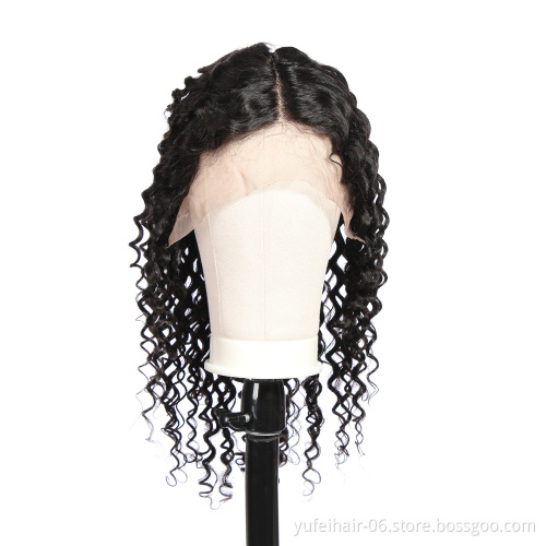 Raw Virgin Remy Indian Human Hair Wet and Wavy Wigs,Wholesale Price Water Wave Lace Front Wig
